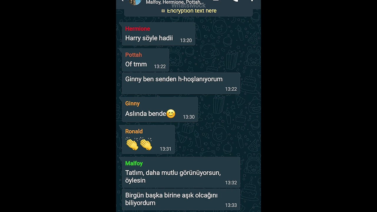 Hogwarts grup yazışma)); ...