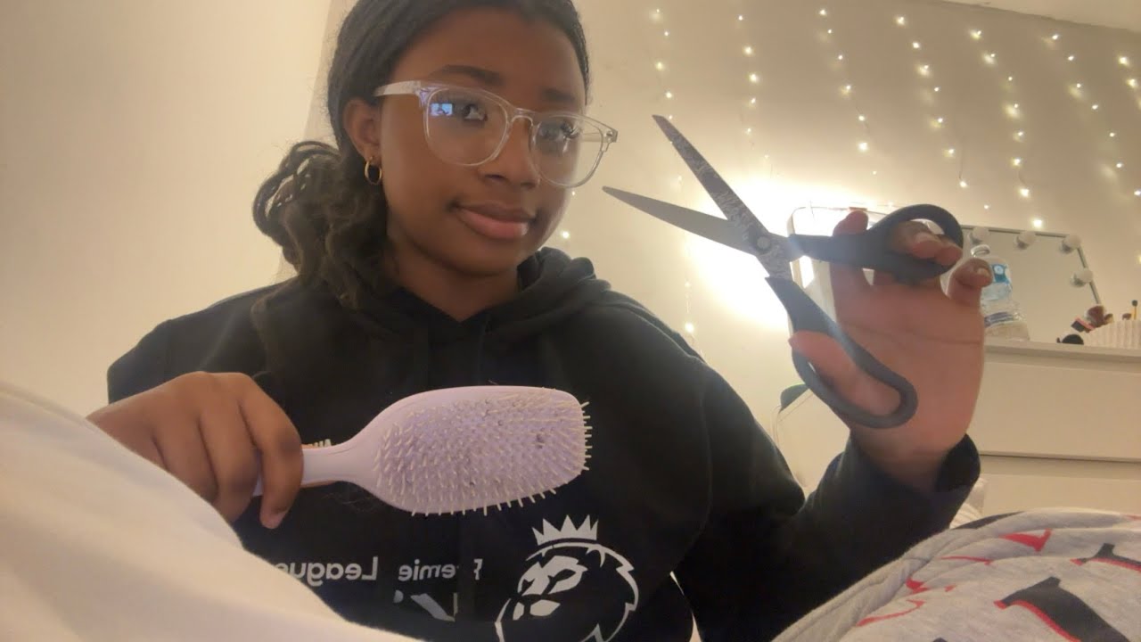 asmr - playing with your hair 