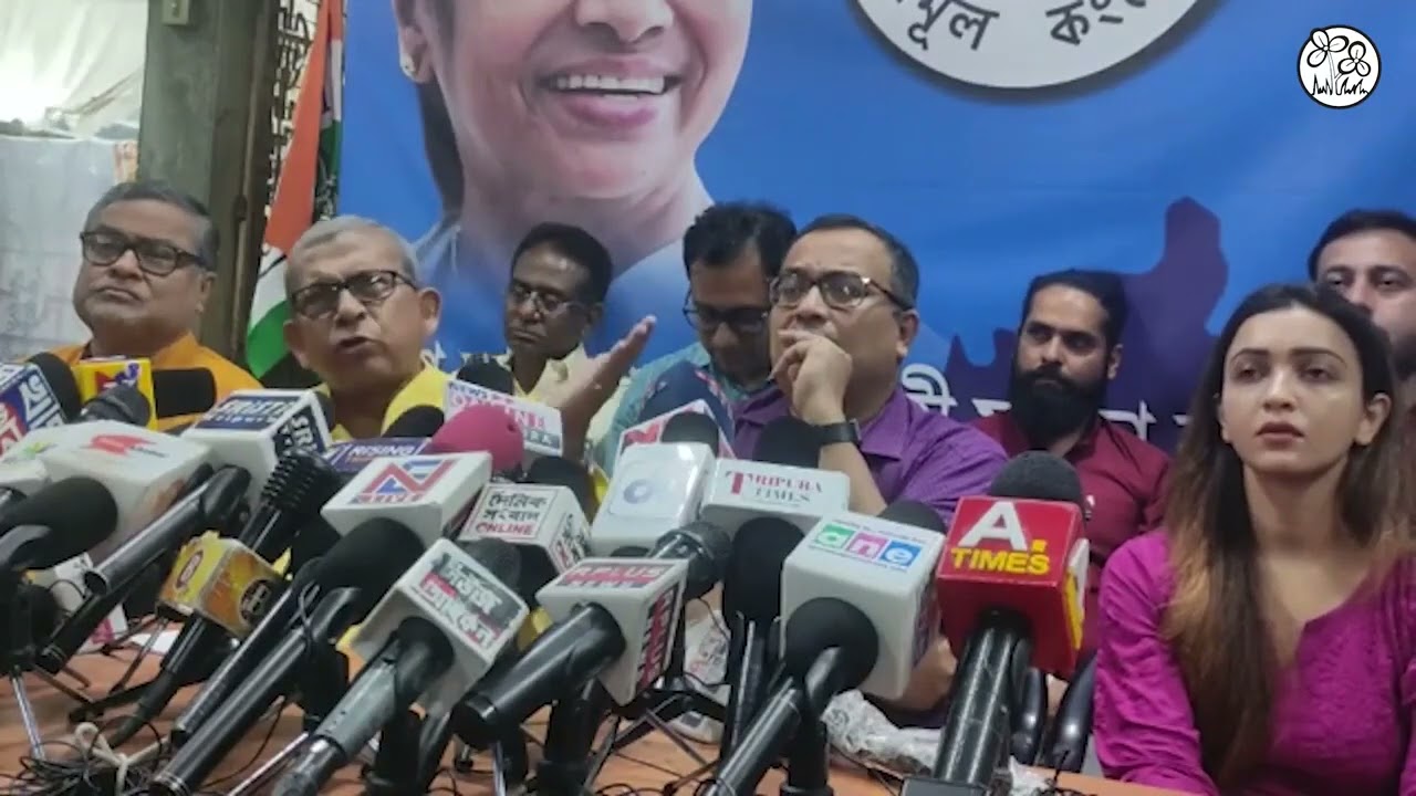 @AITCOfficialYouTube Manas Bhuiya in #tripuratmc press conferences #mamatabanerjee