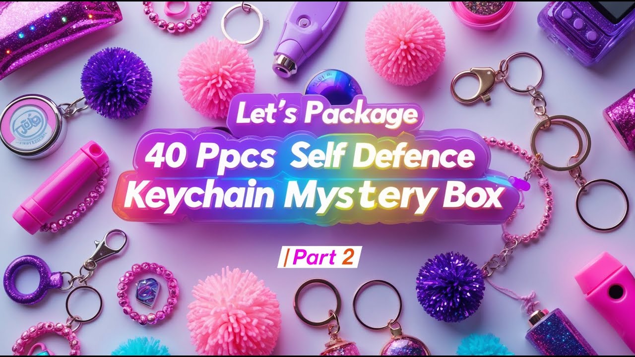 “UNBOXING Purple 40 Scoops Mystery Box 💜 Self-Defense Keychains & Designer Bag 2025”