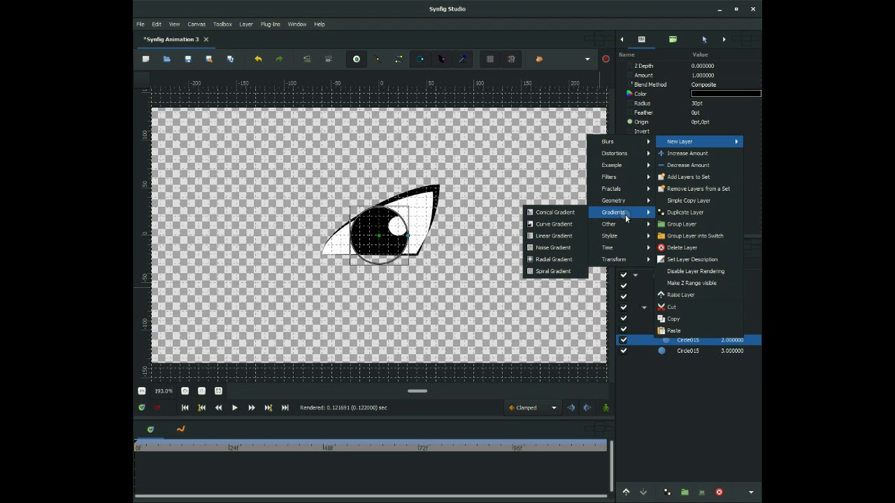 synfig studio tutorial : drawing eyes anime