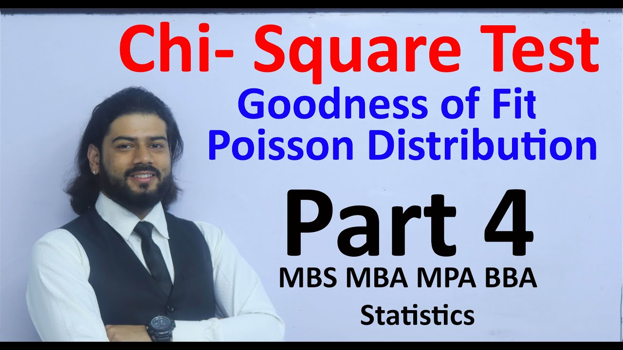 Chi Square Test Part 4 Goodness of Fit Poisson Distribution Hypothesis MBS/MBA/MPA/BBA  Statistics