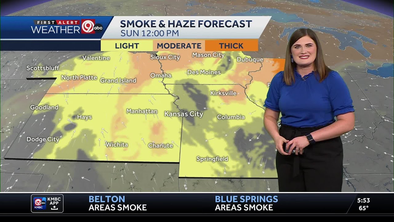 Cool with poor air quality in KC today