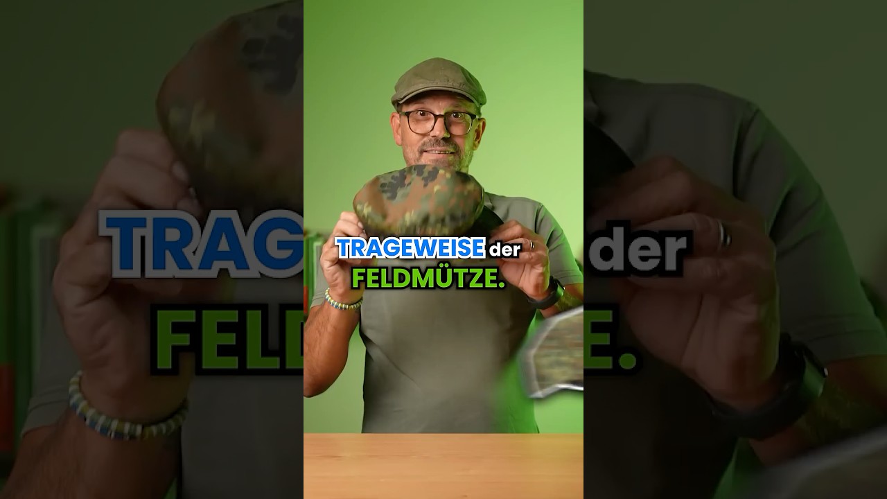 Trageweise der Feldm&uuml;tze als Soldat der Bundeswehr