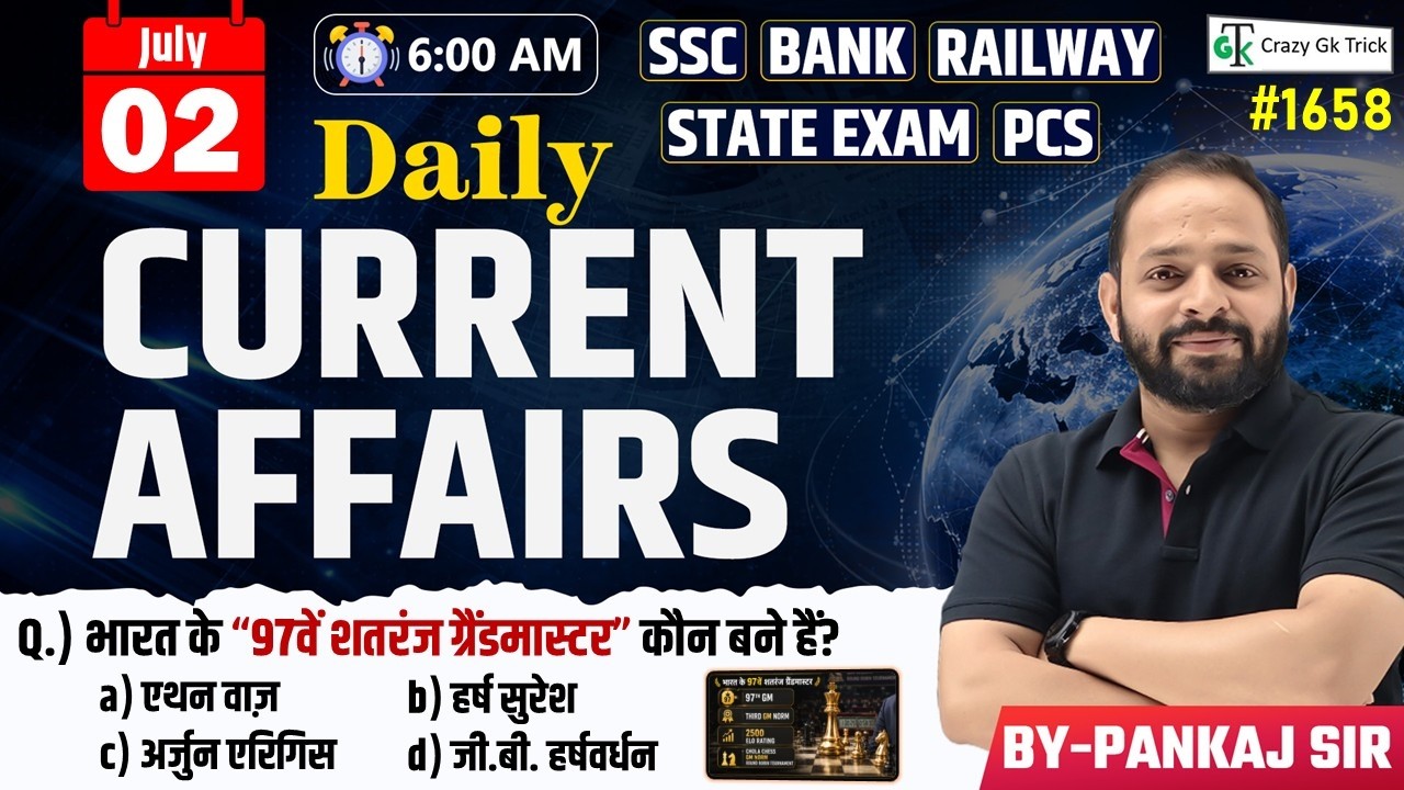 2 July 2026 | Daily Current Affairs | Current Affairs Today | Current News | Crazy Gk Trick