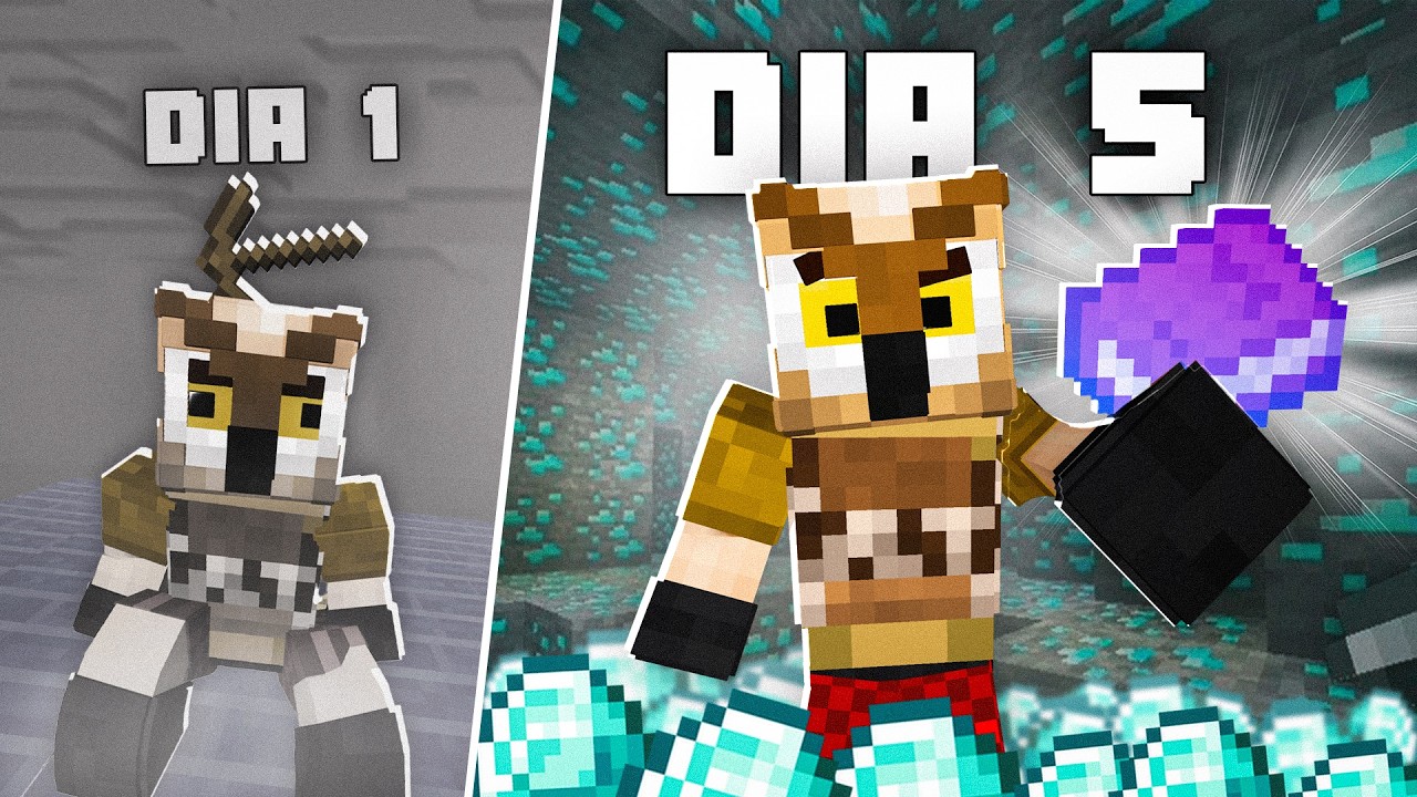 🔥NOOB A PRO MINECRAFT pero solo la SUERTE de FARGAN #1-5