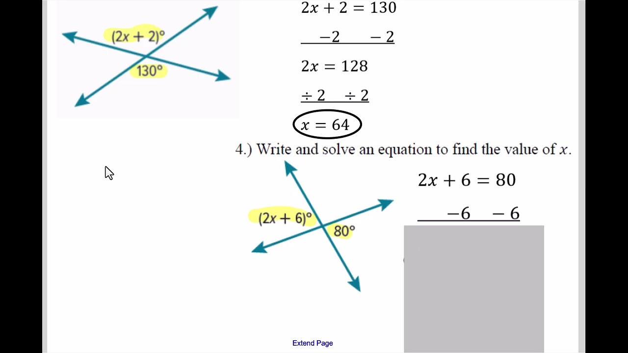 Vertical and Adjacent Angles