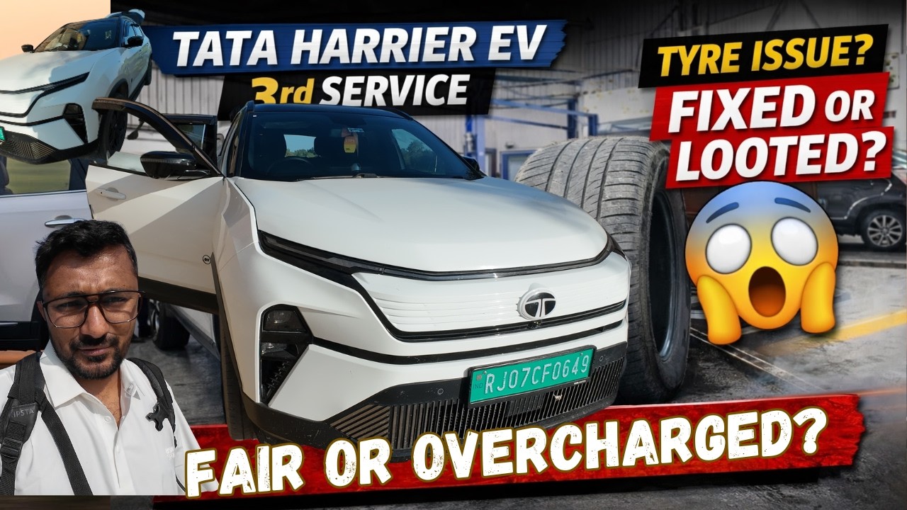 Is Harrier EV Service Too Expensive? ⚡ 3rd Service Cost Breakdown | Tyre Problem Solved ?