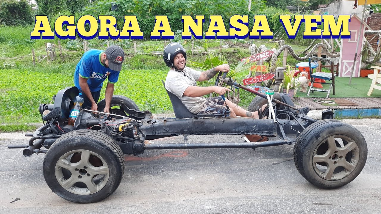 DIRIGINDO CHASSI DE FUSCA OLHA NO QUE DEU - SERA QUE DEU CERTO BUGGY CONVERSÍVEL