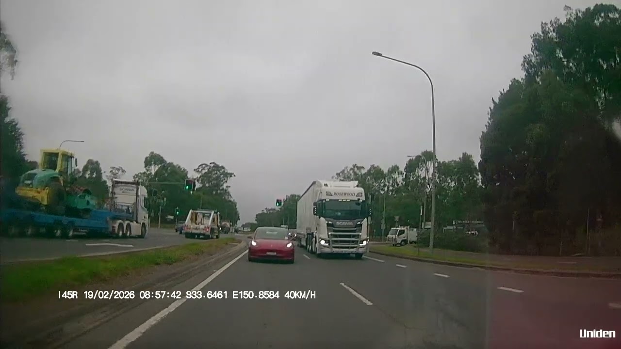 Last minute lane change. (2:45).