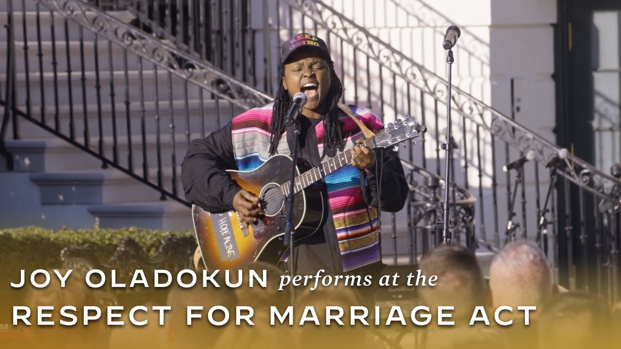Joy Oladokun Performs at the Respect for Marriage Act Signing