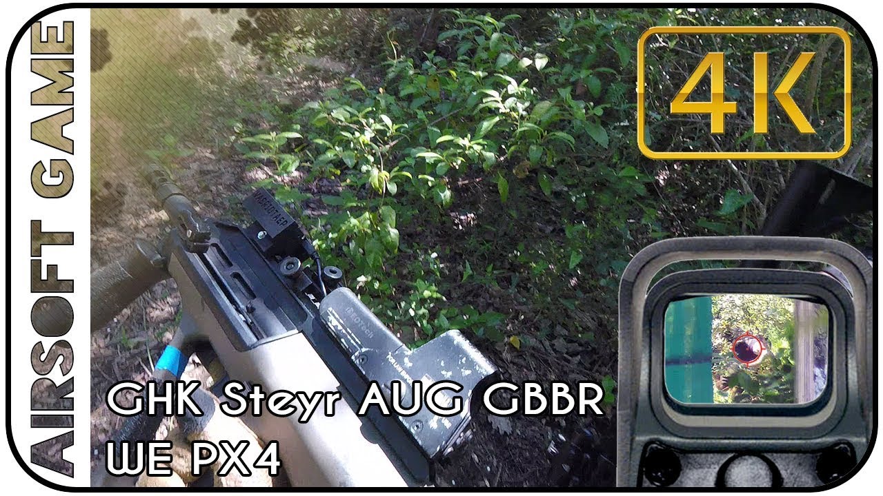 Scope cam Airsoft Gameplay FR - Dominicale chez les Razorbak83 #3 - GHK Steyr AUG A3 GBBR et WE PX4