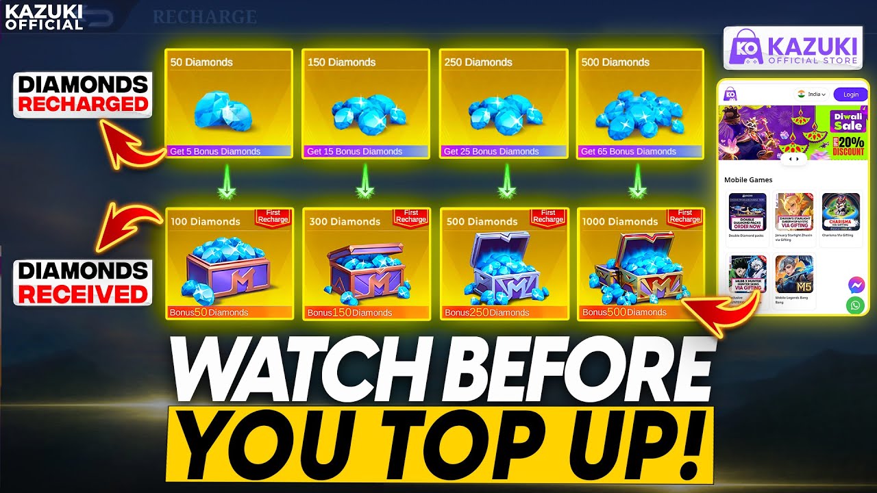 THE EASIEST WAY TO DOUBLE YOUR DIAMONDS | MUST WATCH BEFORE RECHARGING!