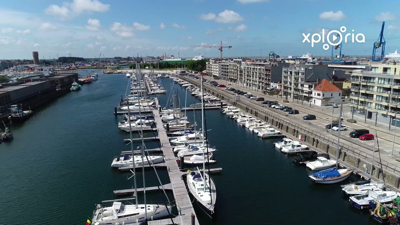 Zeebrugge, Westhinder Marina, Belgium 2019.07 aerial video