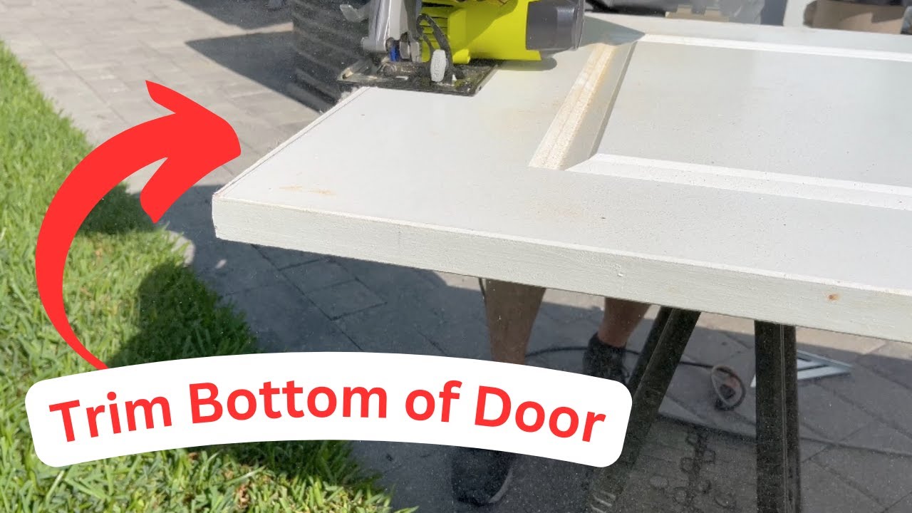 Trim Bottom of a Door with Circular Saw | How to Cut or Shorten Interior Doors that Rubs Floor