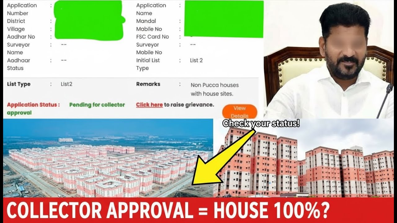 Indiramma Illu Pending for MPDO to Pending for Collector Approval  100% House Confirm