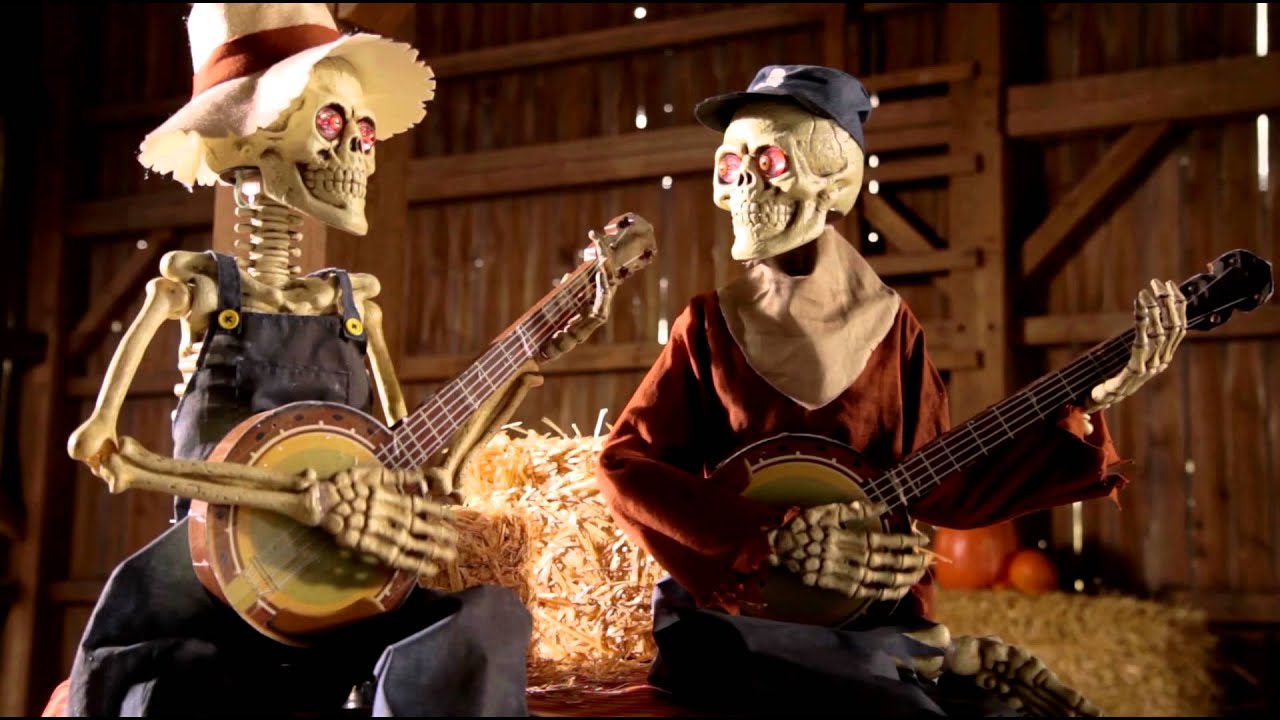 Dueling Animated Banjo Skeletons - Grandin Road