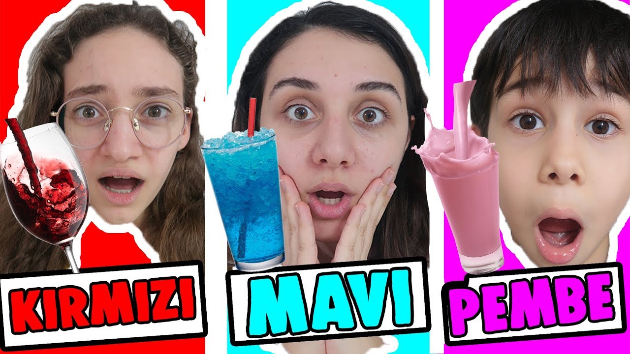 24 SAAT BOYUNCA TEK RENK İÇECEK İÇME CHALLENGE! Drinking Only ONE Color of Drinks 24 Hours Challenge