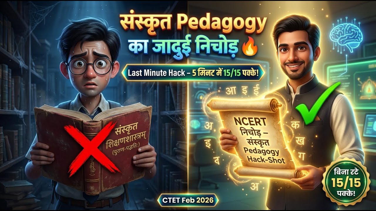 CTET Feb 2026 Sanskrit Pedagogy में 15/15 पक्के 🔥 | NCERT का जादुई निचोड़ | Tag Words + Traps