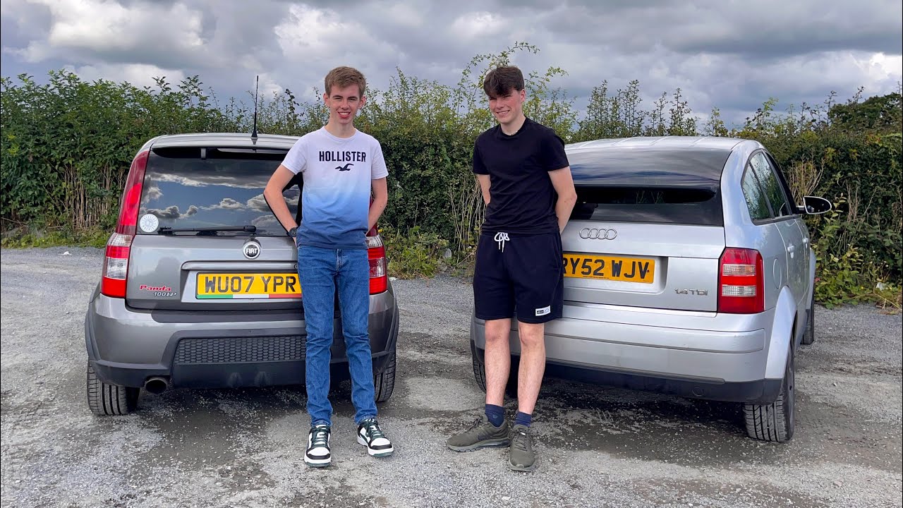OUR FIRST CARS! | Fiat Panda 100HP vs Audi A2: twin-test!