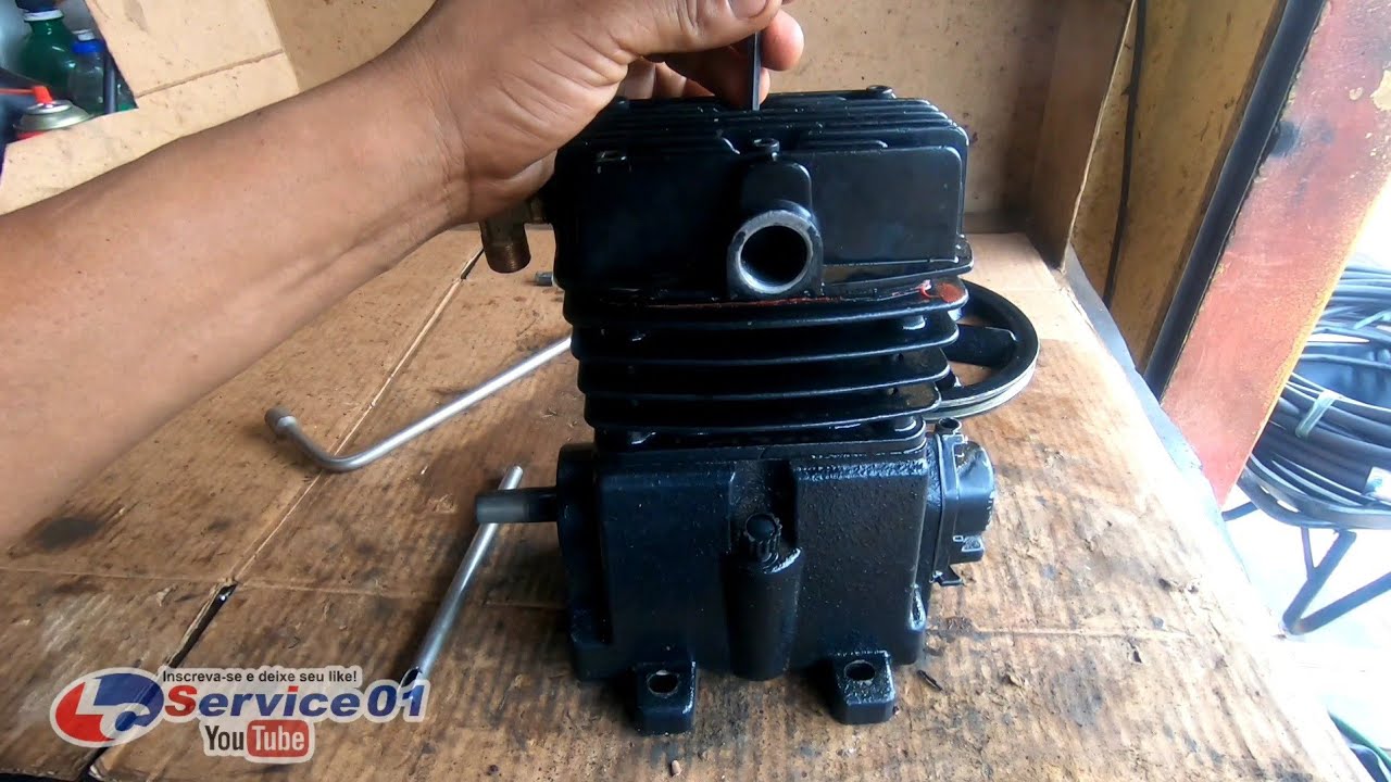 #cabeçote #compressor Compressor com dois pistão com barulho