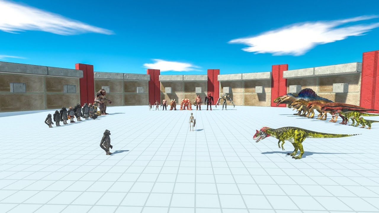 1vs1vs1 INFERNALS VS MUTANT VS CATNIVORE DINOSAURS - Animal Revolt Battle Simulator