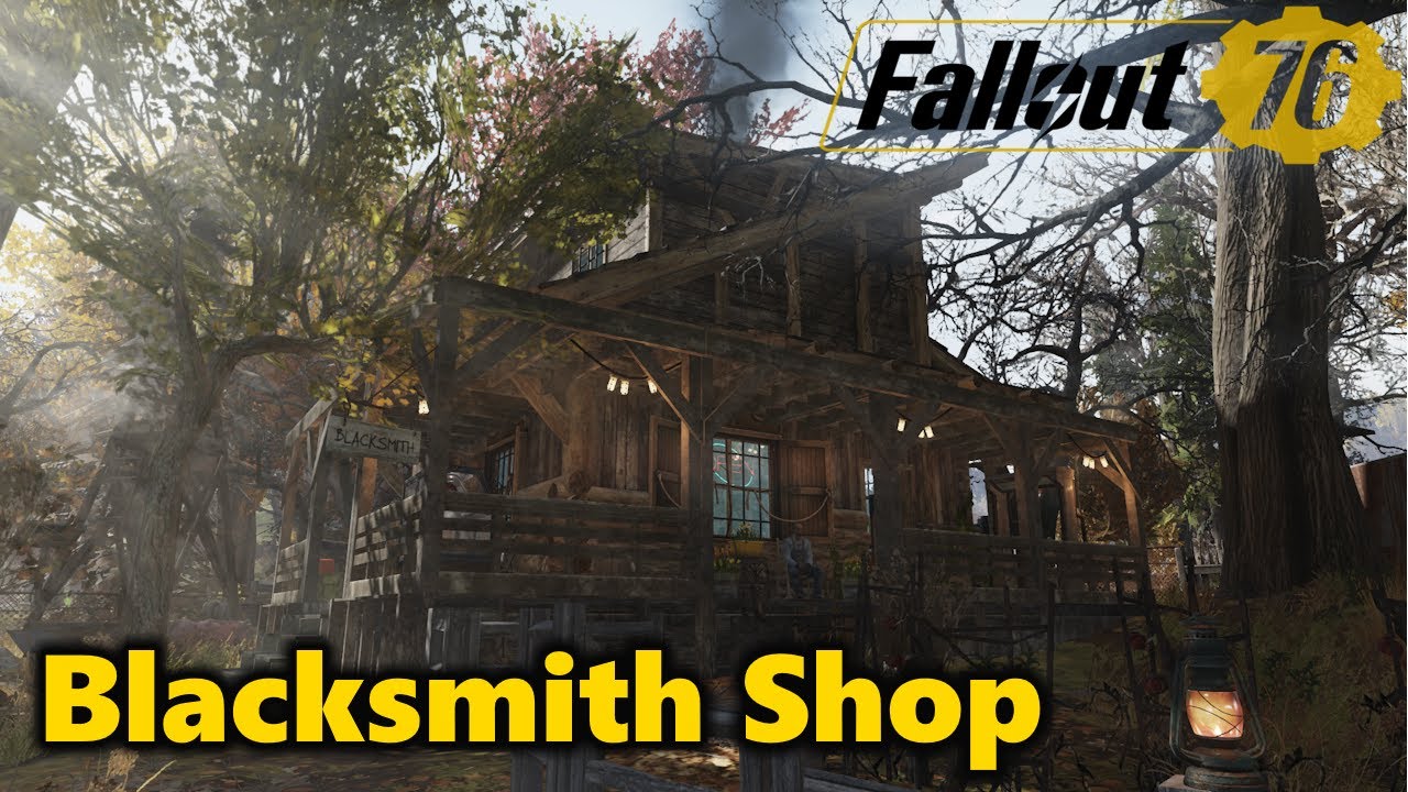 Fallout 76 Camp Build : Blacksmith Shop [ Iron Mountain Prefab ]