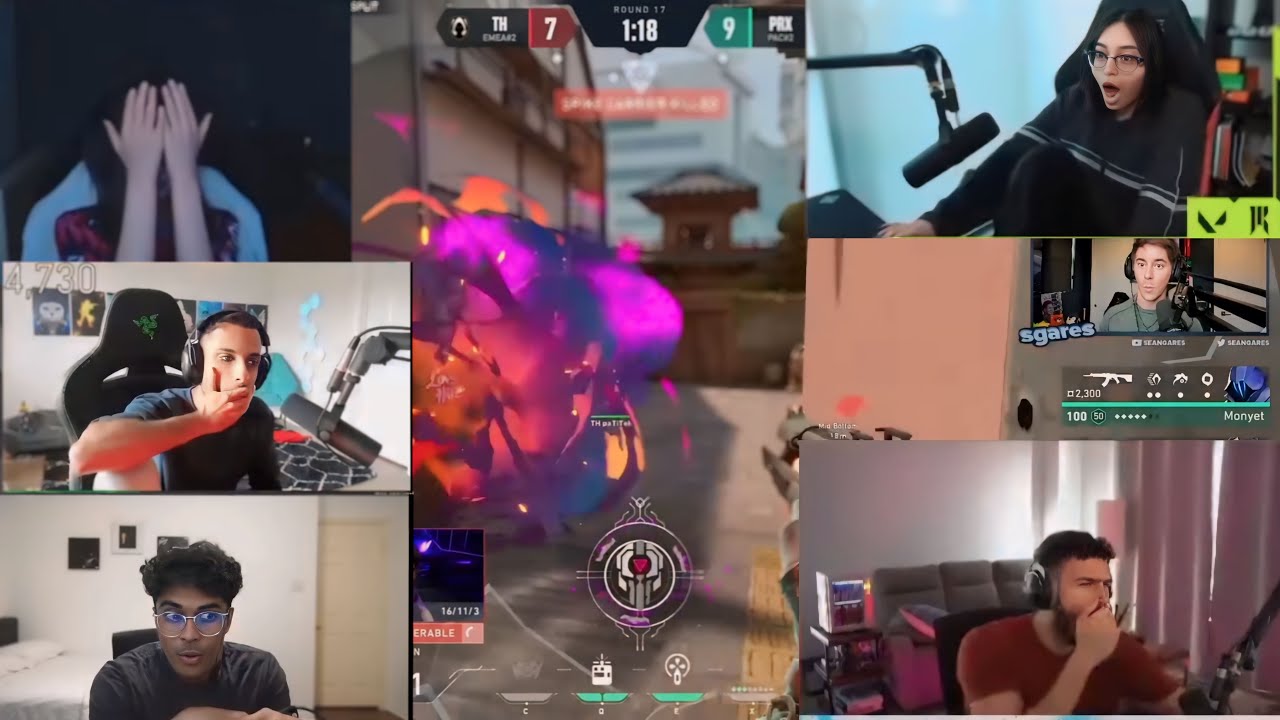 ALL STREAMERS react to PRX vs TH in ELIMINATION GAME