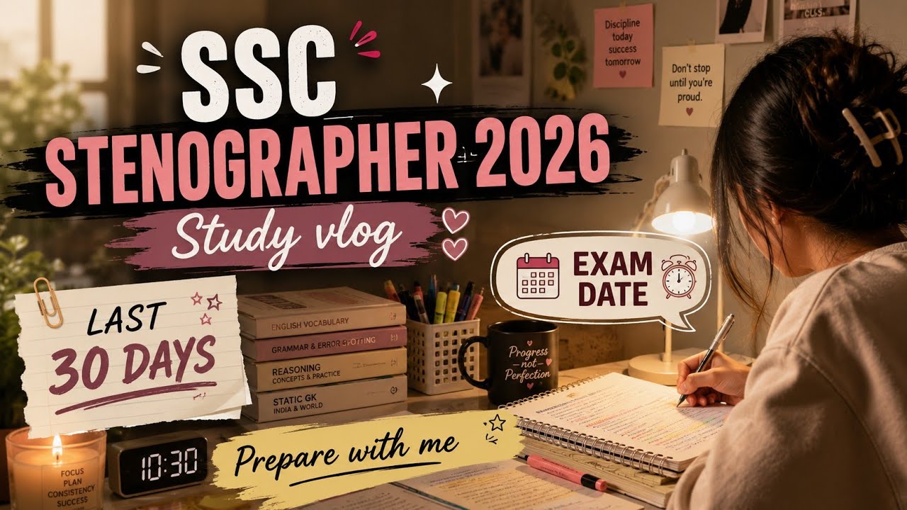 SSC Stenographer 2026 | Last 30 Days Preparation | Expected Exam Date? | Study Vlog