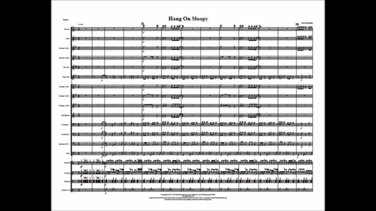 Hang On Sloopy Marching Band Arrangement