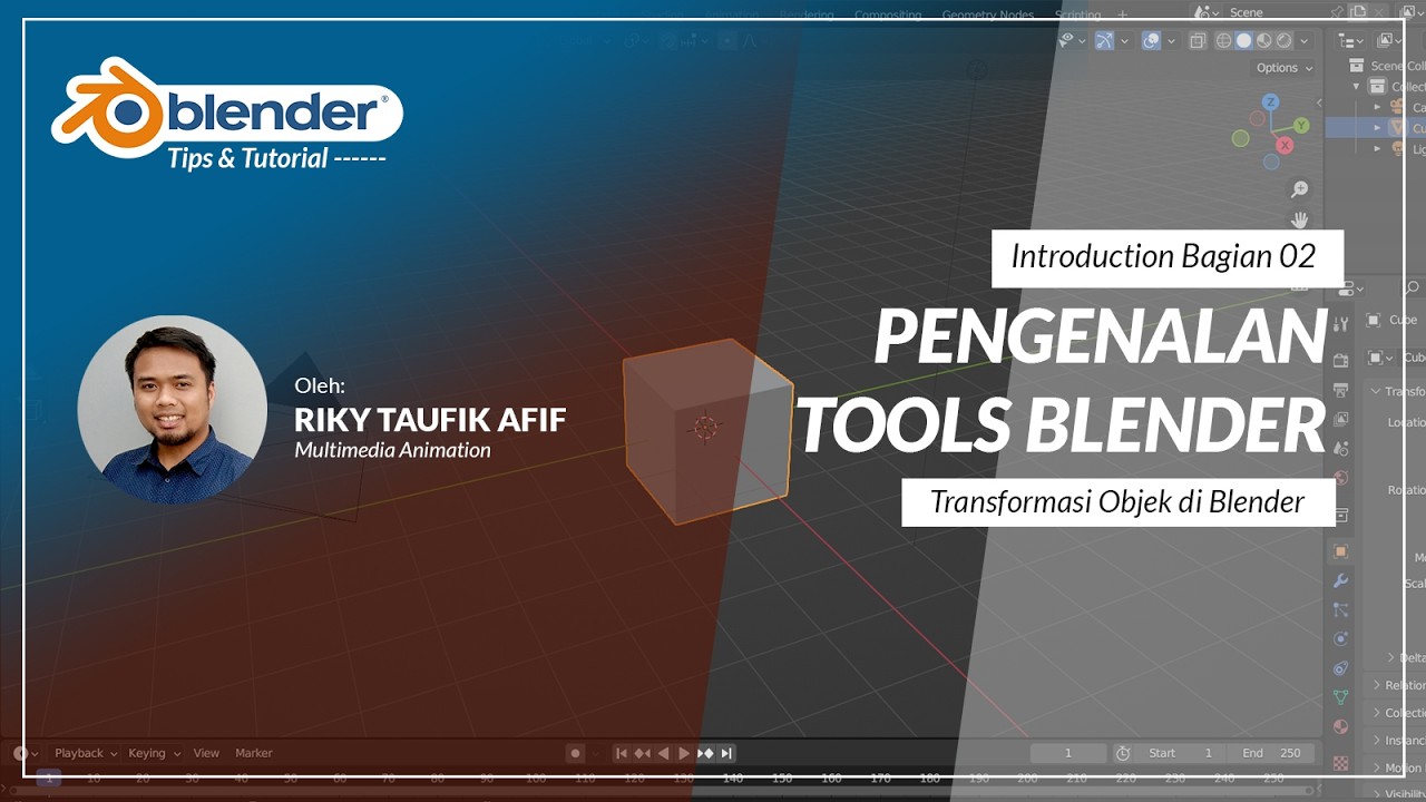 Video Tutorial 02:Mengenal Menu Transformasi Objek di Blender