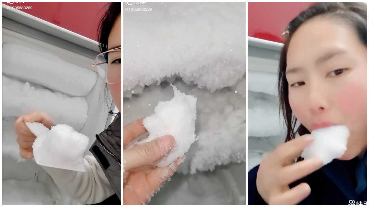 EP.11 RED FREEZER FROST and EATING ICE | FREEZER FROST.asmr iceeating #freezerfrost #iceeating