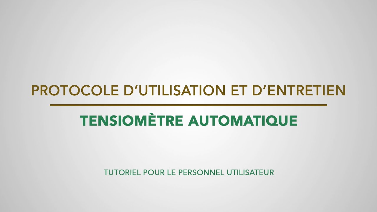 Tutoriel d'utilisation et d'entretien courant du Tensiomètre automatique - projet Jenga Maarifa 2