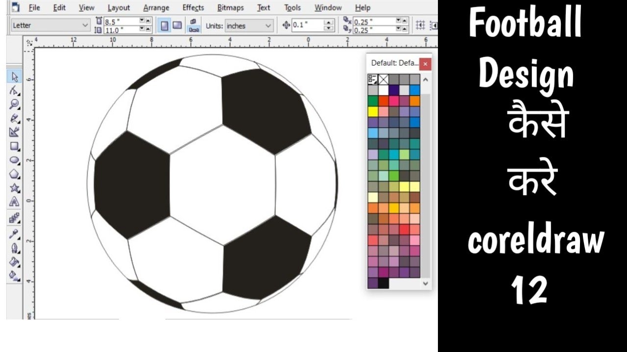 3D Football ⚽ Design In Coreldraw 12 ll CorelDraw Tutorial In Hindi #thebrilliantcomputer #bimal