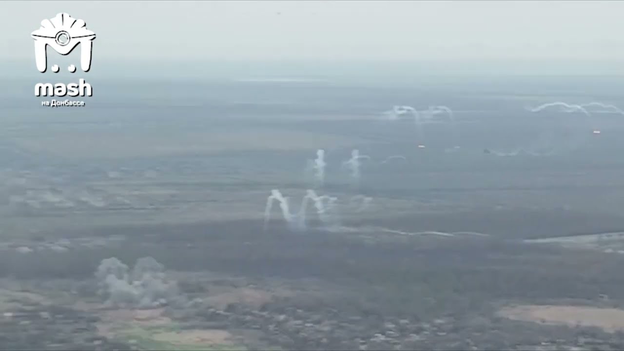 Russian Su-24 Attack Ukrainian Positions