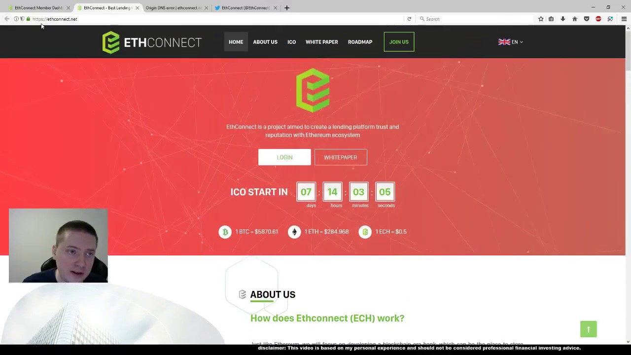 (NEW LENDING PLATFORM ALERT) ICO Investment Ethconnect! New Lending Platform Announced!