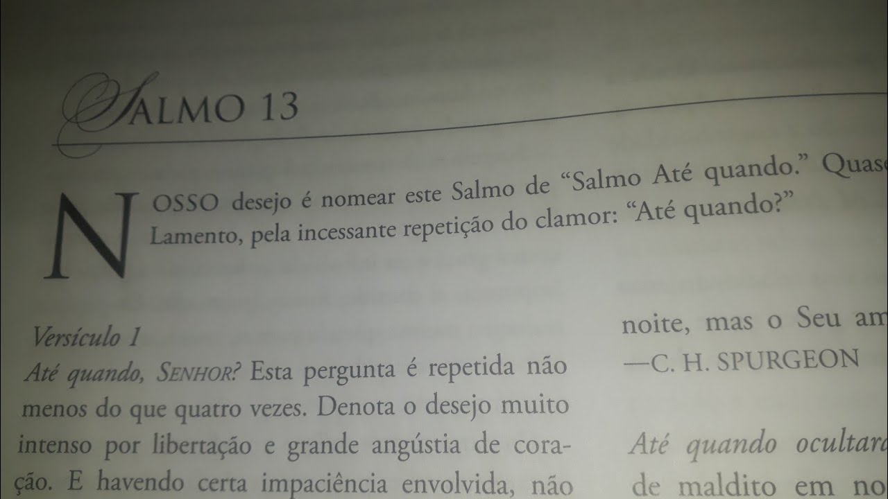 Salmo 13 | O tesouro de Davi | Charles H. Spurgeon