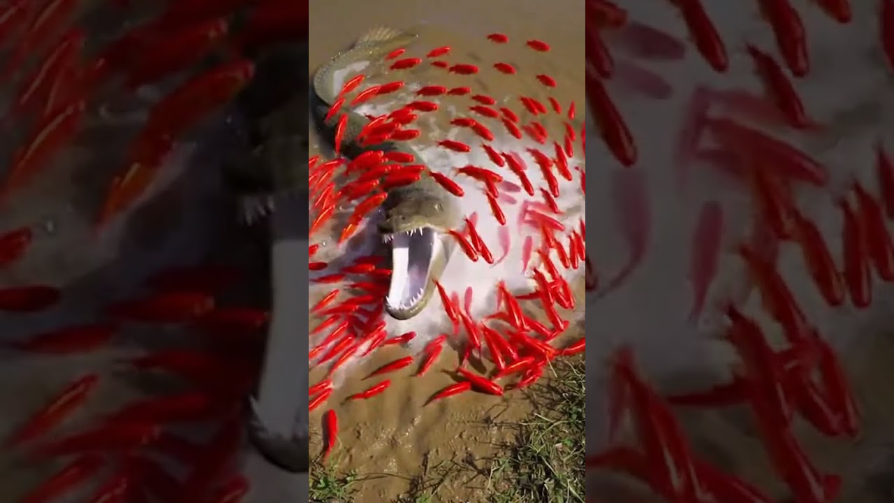 Little fish teams up to punish the alligator in a daring escape 