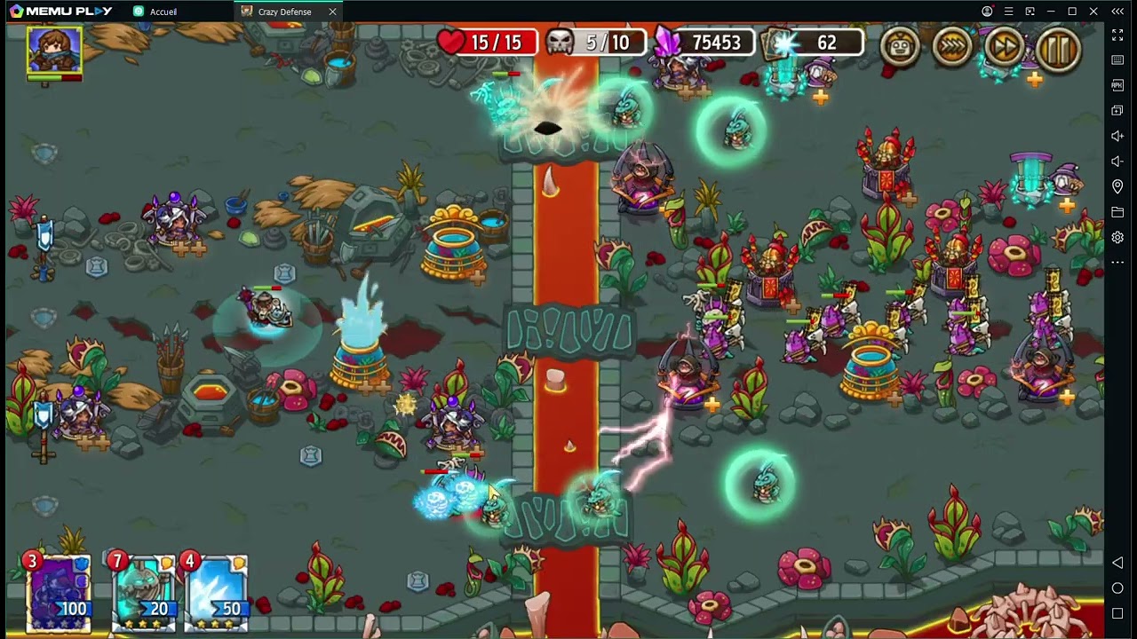 Crazy Defense Heroes - Ruins of the Serpent King - LVL10 (Nightmare)