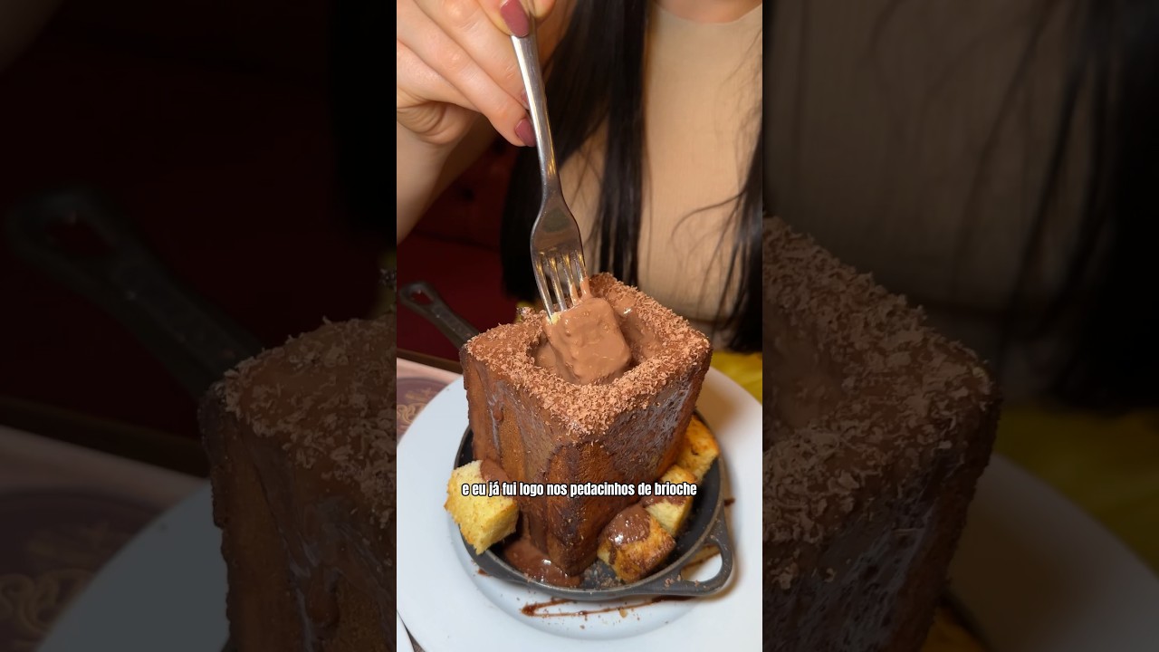 NOVO FONDUE NO BRIOCHE DE CHOCOLATE, CHOCOLATE BRANCO E DOCE DE LEITE DO RESTAURANTE PARIS 6