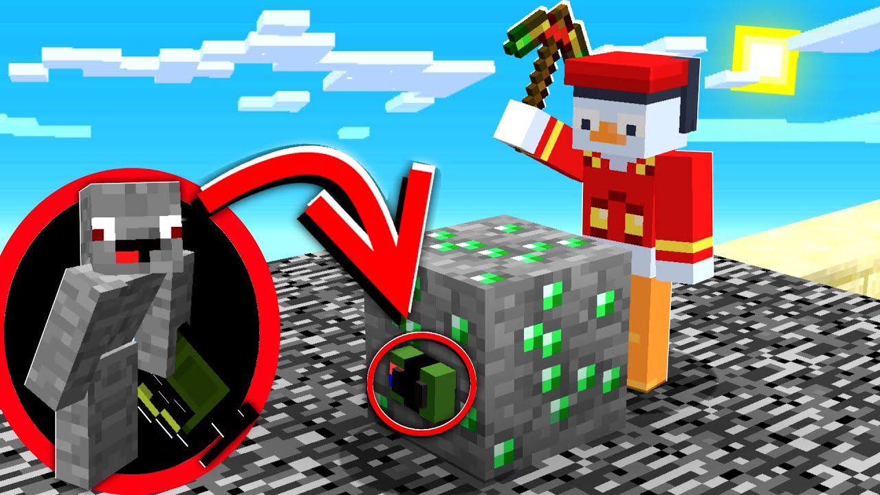ich verstecke Dynamit hinter Emerald in Minecraft MODS BEDWARS