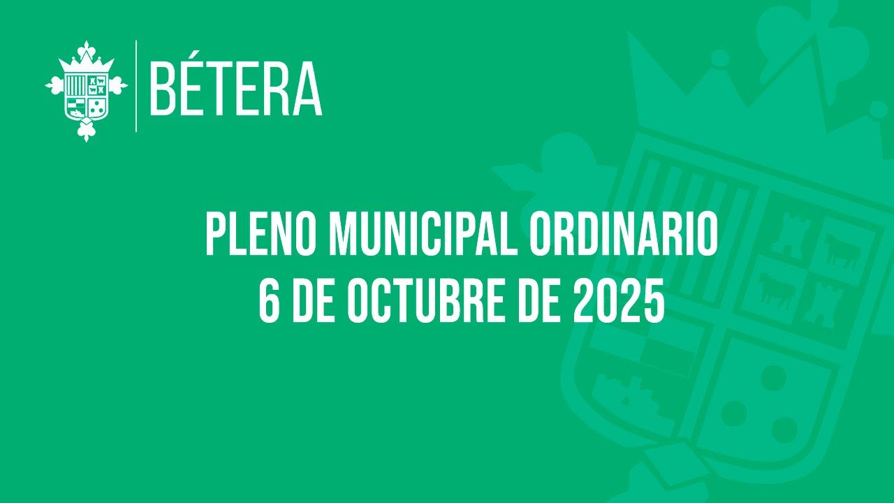 Pleno Ordinario del 6 de octubre de 2025