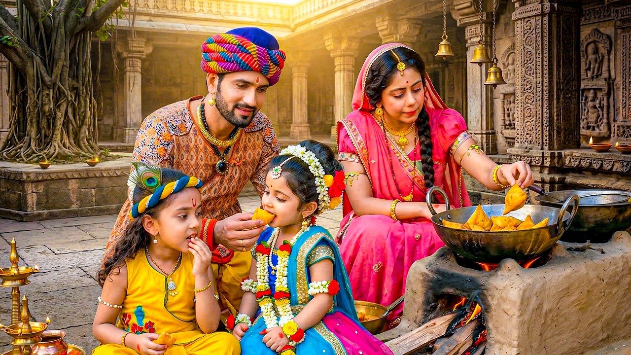 कान्हा-राधा के लिए मैया-बाबा ने बनाए गरम-गरम समोसे ! | यशोमती मईया के नंदलाला | Shree Krishan