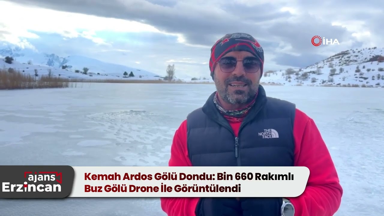 Kemah Ardos Gölü Dondu: Bin 660 Rakımlı Buz Gölü Drone İle Görüntülendi