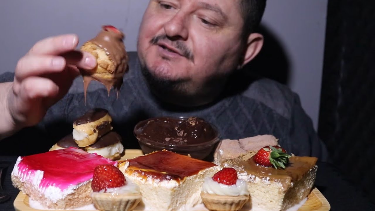 ||ASMR MUKBANG|| Fransız Ekler, Trileçe Çesıtleri, Profiteröl ve Soğuk Baklava #neromasmr