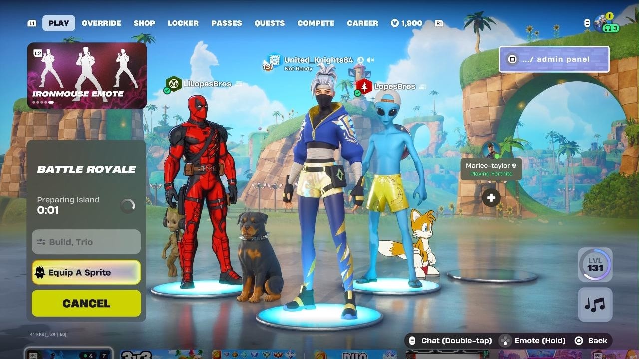 Fortnite Override Королевская битва 💥 Новый скин Cyberpunk Edgerunners 🫪 LopesBros