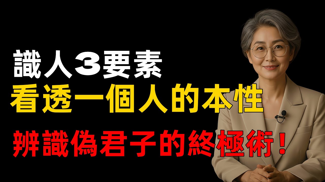 看透一個人：真正厲害的高手，只看這三個隱藏細節！看清這三點，及時止損！影片幫您避開那些「看不見」的風險！