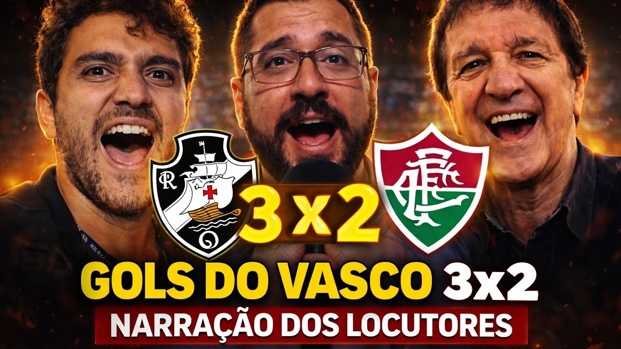 NARRAÇÃO INSANA! GOLS DO VASCO 3x2 FLUMINENSE | REAÇÃO DOS LOCUTORES