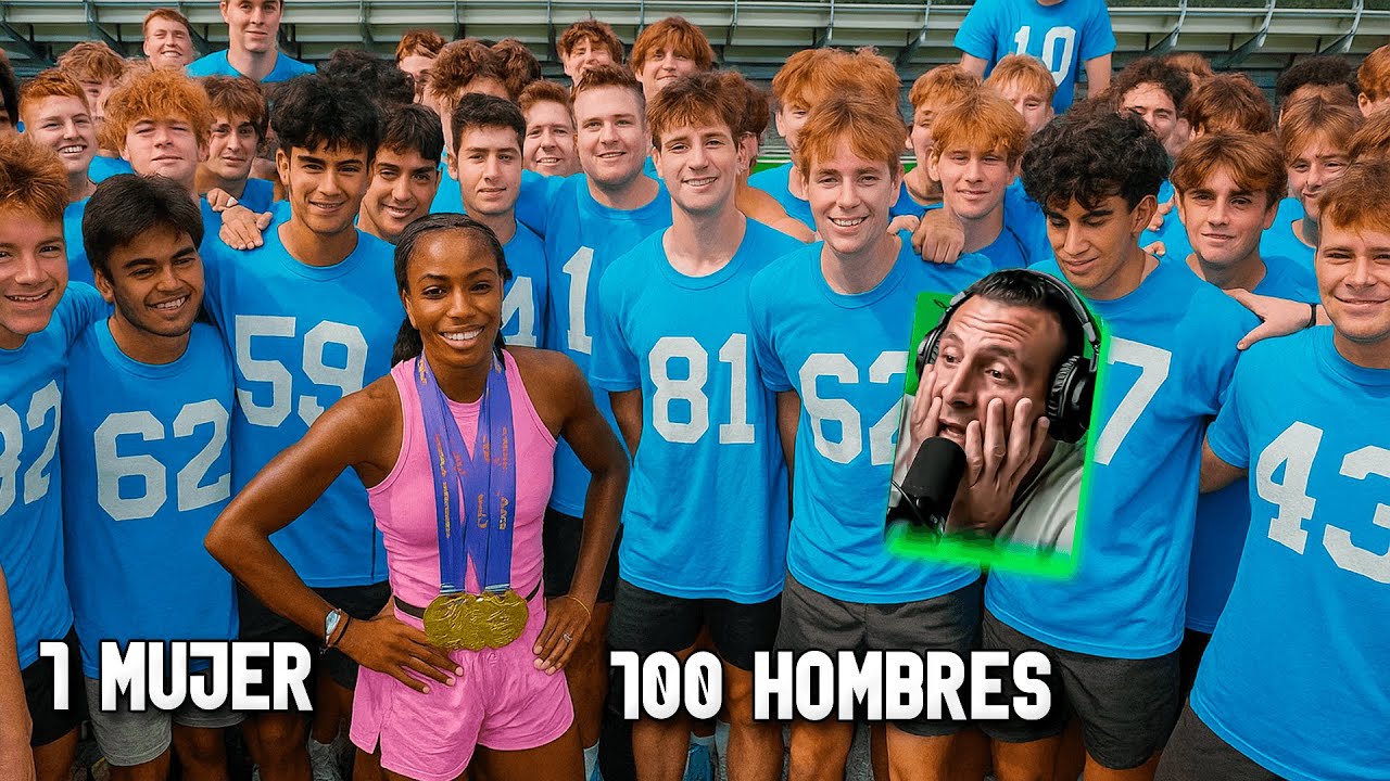 100 HOMBRES PROMEDIO vs LA MUJER MÁS RÁPIDA DEL MUNDO
