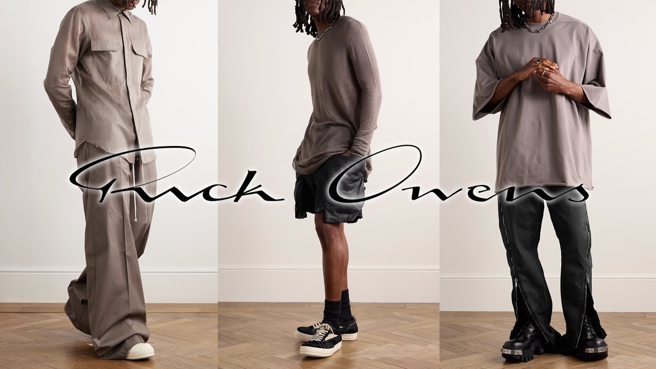RICK OWENS feat. Champion Men's Fashion Clothing Haul|Men's Style Outfit Fashion Trend 2024 Lookbook